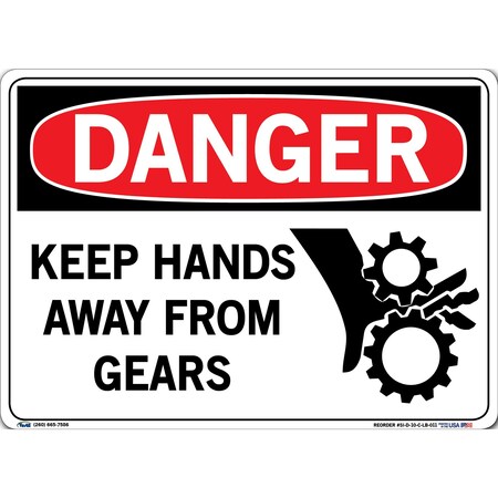Vestil Vinyl Label Sign, 10-1/2" Height, 14-1/2" Width, Vinyl Label, Rectangle, English SI-D-10-C-LB-011